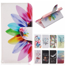 Butterfly Pattern Leather Case for BQ Aquaris M5 Case Colorful Flowers Flip Stand Wallet Cover for BQ M5 Card Slot Phone Bags