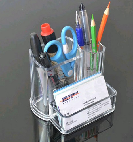 New Multifunction Cosmetic Display Stand Box Pen Cases Storage Makeup Organizers Rack Cardcase 13.5cmx9.6cmx10.8cm