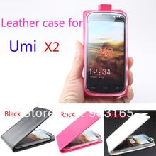 50pcs/lot 2014 hot flip leather case for Umi x2 ,for Umi x2 genuine Leather Case Flip cover +free shipping