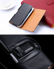 Black Belt Clip Holster Leather Mobile Phone Case Pouch cover For Smartphone Lenovo P70 Universal cases