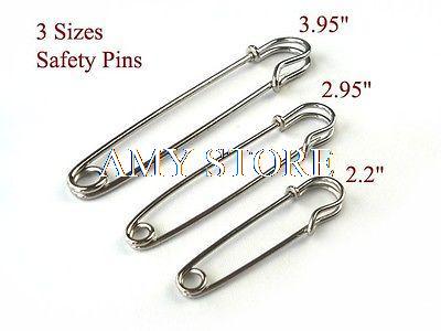 2 sets 6pcs Large Safety Pin 3 Size font b Kilt b font Skirt Pin Silver