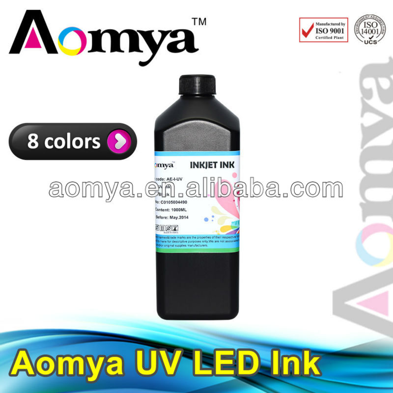 Any 8 PCS of UV Curable LED Ink 3D Ink for Printing On Everything Ink 8Cx1000ml