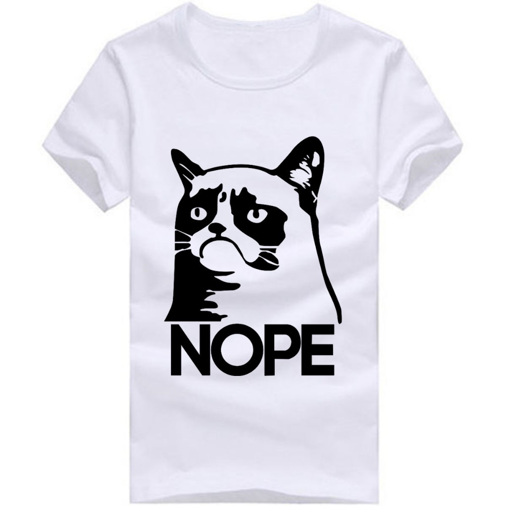 nope cat t shirts men funny animal mens t shirt o neck nope cat t shirts men funny animal mens t shirt o neck