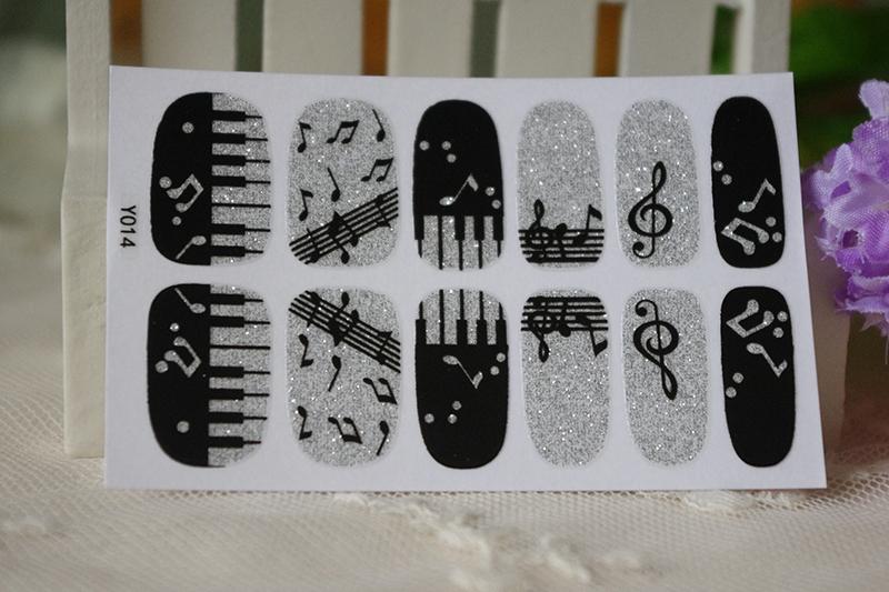 Y5014 Beauty Music Symbol Pattern Design Ultrathin Nail Foil Manicure Decor Tools Fake Nail Acrylic Decals