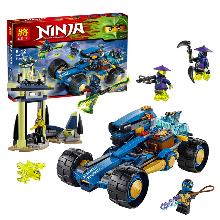 LELE 79117 Ninjago Thunder Swordsman Lightning Cannon Vehicle Action Figure Building Block Minifigure Toys Kids Toy For Gift
