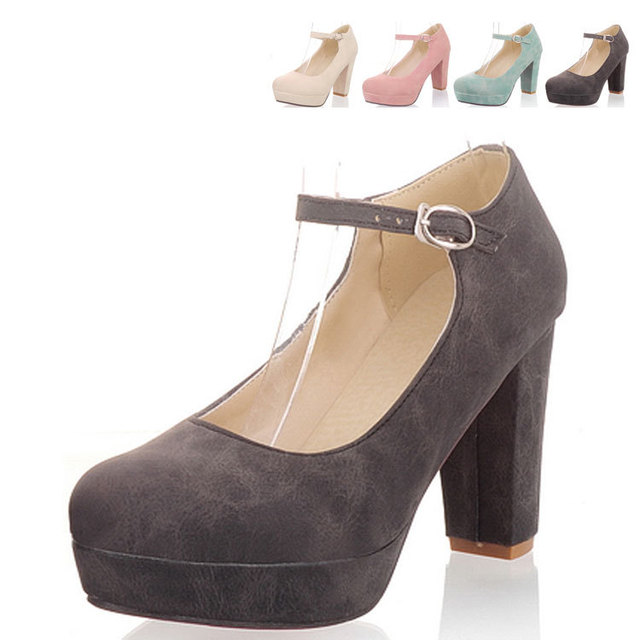 Aliexpress.com : Buy Fashion Heels Women Designer Mary Jane Shoes ...