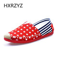 Woman s stars and stripes of color decorated a pedal slippers and work shoes lady flat
