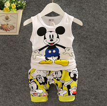 Free shipping 2015 hot new 6M 24M Baby Boy Summer Sets Boy vest shorts sets boy