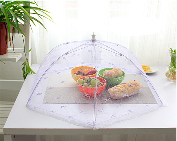 meal-cover-2014-new-Hexagon-gauze-dinner-table-food-cover-defend-fly-mosquito-43g-65cm-free