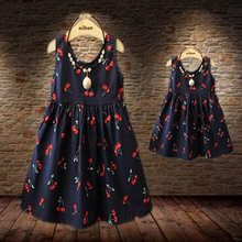 Baby Girls Dresses 2016 Summer Matching Mother Daughter Dress Fashion Print Cotton Family Look Zipper Mom And Daughter JY6819