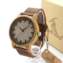 2016 New Arrival Fashion Men Wooden Quartz Watch Erkek Kol Saati High Quality with Brown Leather Band