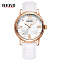 READ 2016 new fashion white Four leaf clover design rose gold case womens watches top brand