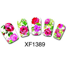 Min order is 10 mix order Water Transfer Nail Art Sticker Decal Beauty Colorful Rose Flower