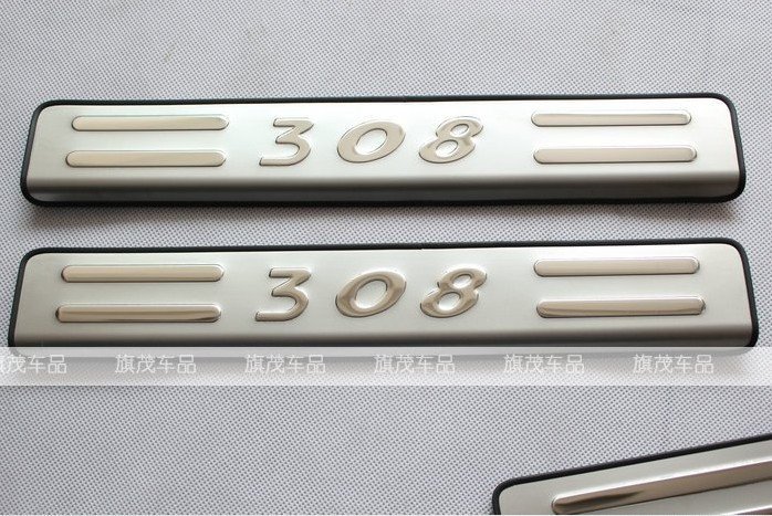 2012 Peugeot 308 High quality stainless steel Scuff Plate/Door Sill 