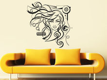 Sexy Girl Vinyl Wall Decal Hairdresser Salon Nail Barber Shop Hair Stylis Wall Sticker Hair Shop Salon Window Glass Decoration