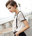 Fashion New Arrival Summer Cool Blouse Shirt Women Female Casual Shirt Short Sleeve Chiffon Blouse Femme