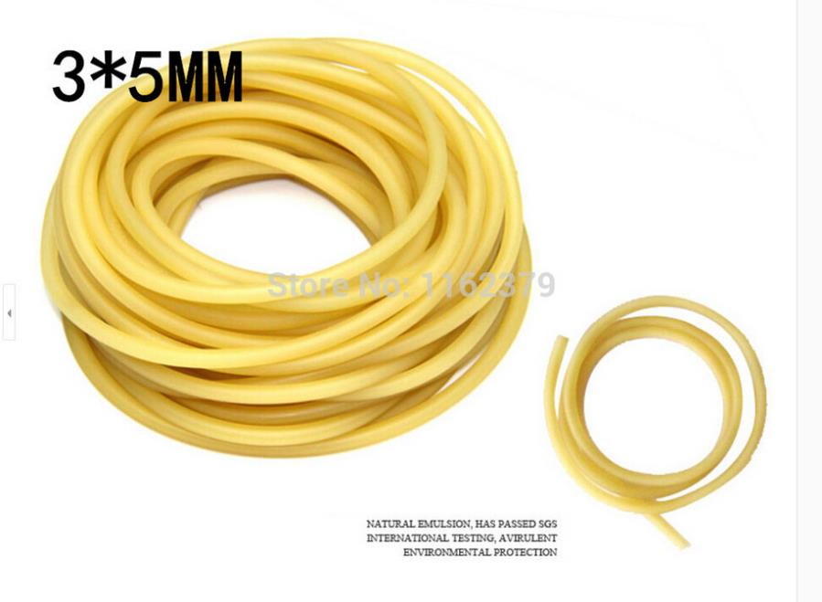  5M without joint 3 5mm Natural Latex Rubber Band Bungee Accessory for Outdoor Hunting Slingshot