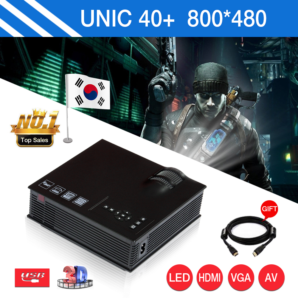 2016 Newest Original UNIC UC40 + Projector Mini Pico Portable Proyector 3D Projector HDMI Home Theater Beamer Multimedia Video