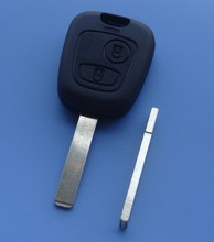Guaranteed 100 2 button remote key shell for Peugeot 307 key car key blank FOB case