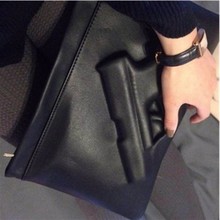 Unique women messenger bags 3D Print Gun Bag Designer Pistol Handbag Black Fashion Shoulder Bag Day
