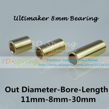 8mm Bearing Ultimaker Copper Sintered Bush Dintered Self-lubricating DIY 11*8*30 mm For Slide Block 3 D Printer Accessories