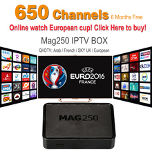 2016 IPTV Box MAG250 European IPTV Account 6 months Subscription Canal MAG250 French Arabic IPTV Box Free shipping