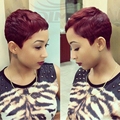 Hot Bob Peruvian Short Straight Hair Weave With Free Closure Red Virgin Human Hair 2pcs lot