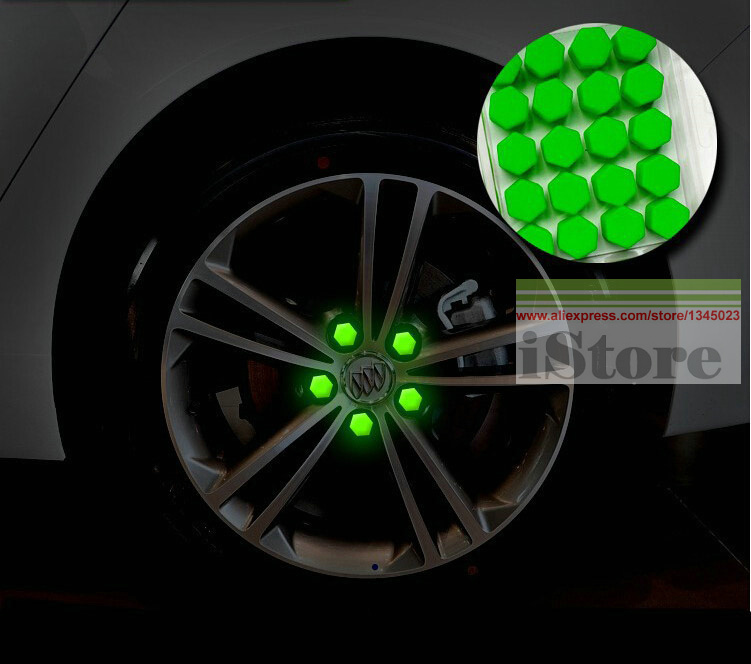 Car Styling Luminous Car Wheel Nut Cover Bolt Cap Hub Screw Protector