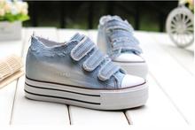 Women Shoes lace up casual canvas shoes women platform spring summer women denim shoes p6c169