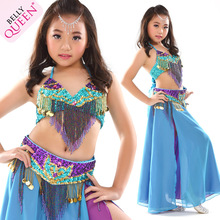 Children’s Bellydance Costumes Belly Dance Suit New Girls Dance Clothing Kids Indian Dancewear Bollywood Dance Bra Belt Skirt