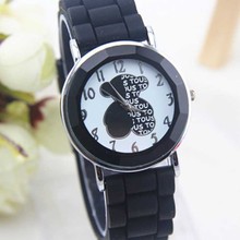 Jalea preciosas de dibujos animados barba cuarzo reloj de silicona cincha hombre mujer ocasional deportes relojes cristhmas niño regalo Dropshipping