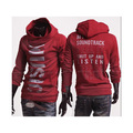 Wish Red Men Casual Long Sleeves Hooded Jacket