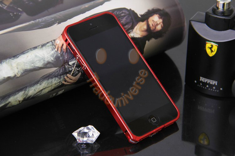 Bumper Case For iPhone 5s 5 4s 4 Luxury Metal 0.7mm Frame Ultra thin Aluminum Cover With Metal Button 500pcs/lot Free Shipping
