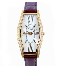 Venta al por mayor vestido de moda zafiro MOP Dial cristal configuración caja de acero inoxidable elegante diseño relojes de señora envío gratis