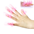 10pcs sets New Arrival Nail Tools Manicure Nail Polish Varnish Protection Clip Tip Protectors Covers Pink