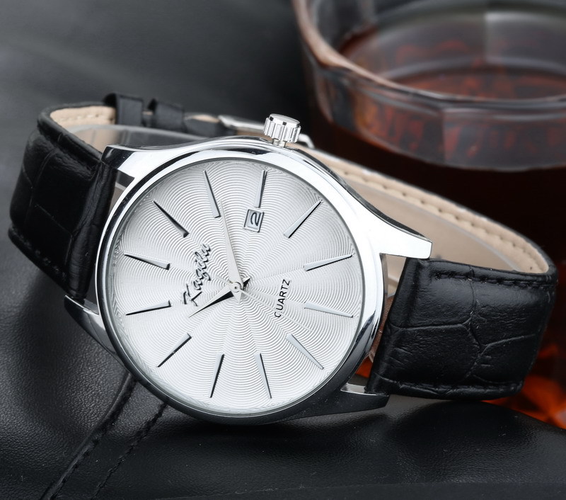 mens watches top brand luxury Calendar high quality fashion design Genuine leather men quartz watch 2015