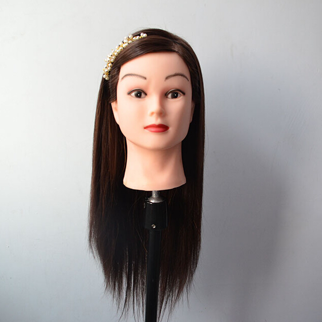 High quality artificial hair mannequin head cosmetology heads realistic