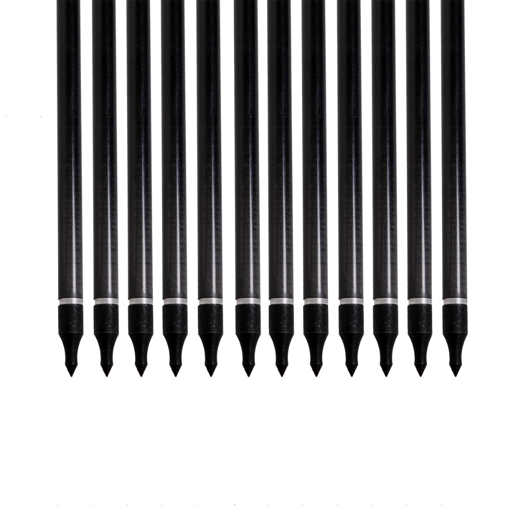 12pcs Archery Carbon arrows 30 Length Plastic Feather 80 Carbon Arrow shaft for Recurve Bows Carbon