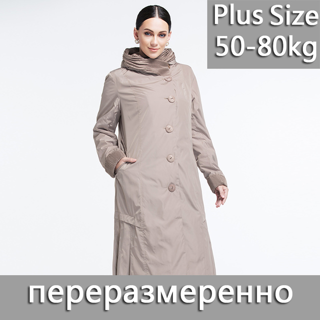 Astrid 2015 Women's Coat High Quality Spring and Summer Trench Slim Hooded Falbala Lapel Button Big Size AY-9076
