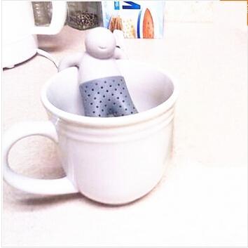2015 Teapot cute Mr Tea Infuser Tea Strainer Coffee Tea Sets silicone fred mr tea Silicon