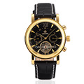 Stainless Steel Leather Mechanical Watches Men s Luxury Brand Automatic Wristwatches ORKINA Black Fashion Business Watches