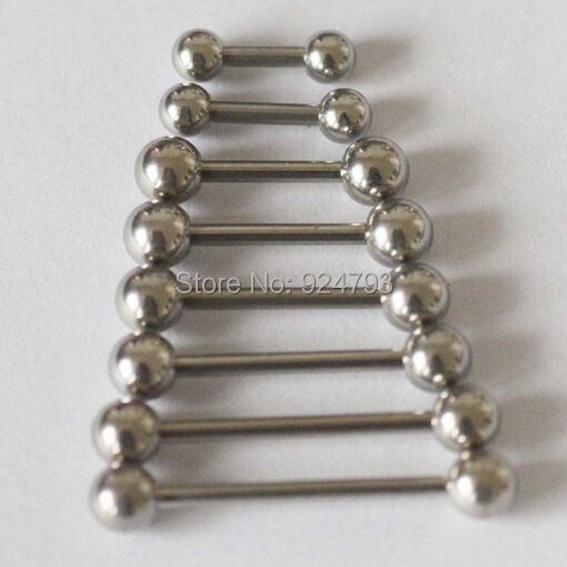 Free Shipping Stainless Steel Barbell 16G labret ring Ear Nail Rings Tongue Nipple Bar Ring Barbell
