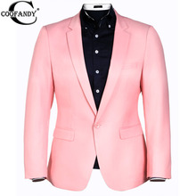 COOFANDY Men Suit One Button White Napkin Business Slim Fit Blazer Latest Coat Designs Blaze Men Pink/Black/Blue