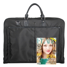 Waterproof Black Nylon Zipper Garment Bag With Hanger Clamp Lightweight Suit Bag Durable Business Men Travel