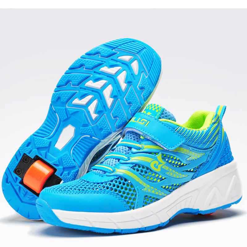 New Boy s Breathable Heelys Shoes For Children wheel Girls Summer Young Men Shoe Size 30
