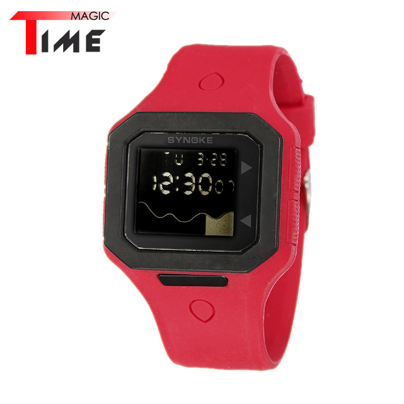 [Time Magic] LED Watch Kids Watch Fashion Casual Watches Colorful Girls&Boys Digit Clock Hour Wristwatches New 2016 Square Dial