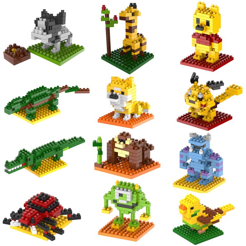 2015 New Gift smae as LOZ Building Blocks small animal Minion Mario Transformation Minifigures Cartoon Characters