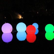 RGB color led ball light lamp PE material plastic furniture remote floating led illuminated swimming pool