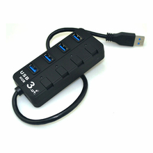High Speed 4 Ports 4 lamp Splitter Light USB 3.0 Adapter verteiler Hub Power on/off Switch For PC Computer Laptop Notebook