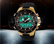 Skm-1016 Digital relojes deportivos cuarzo de hombre LED Casual y moda del reloj de manera de la luz de buceo hombres y mujeres relojes de pulsera